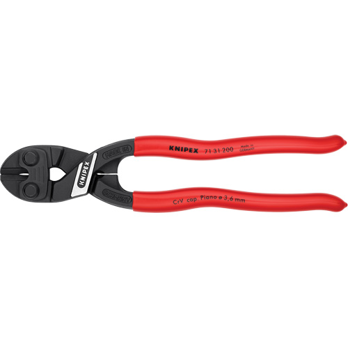 CoBolt&reg; High Leverage Compact Bolt Cutters with Notched Blade, 8" L, Center Cut Auto-Cam