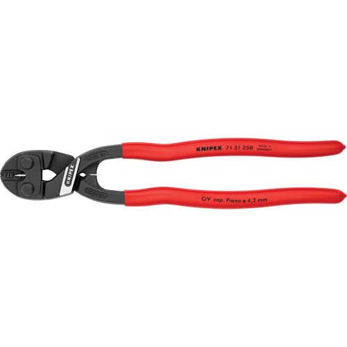 CoBolt&reg; High Leverage XL Compact Bolt Cutters with Notched Blade, 10" L, Center Cut Auto-Cam