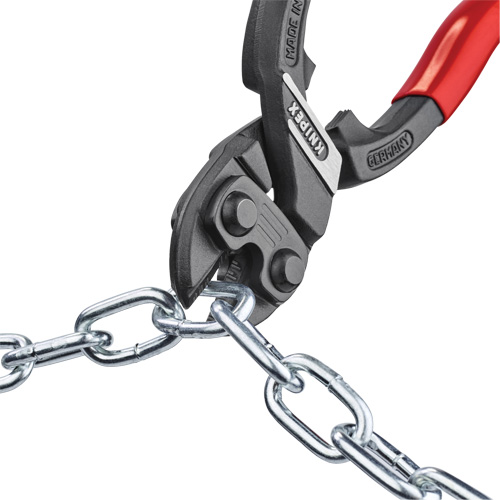 CoBolt&reg; High Leverage XL Compact Bolt Cutters with Notched Blade, 10" L, Center Cut Auto-Cam
