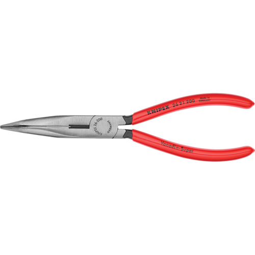 Long Nose 40° Angled Pliers with Cutter, 8" L Auto-Cam