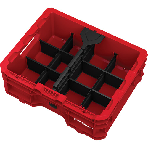 Bac &agrave; profil bas PACKOUT, 15" x 18-5/8" x 6-5/8", Noir/Rouge Auto-Cam