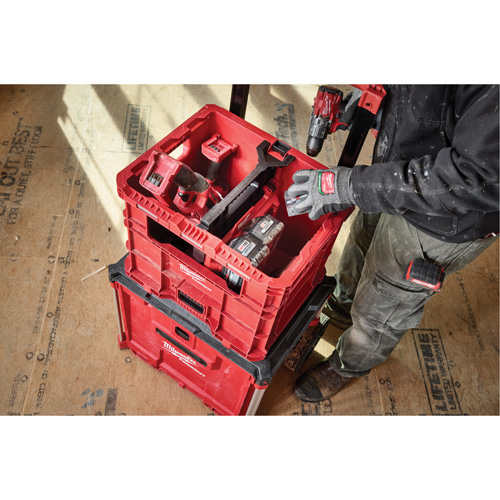 PACKOUT XL Crate, 15-3/4" x 18-5/8" x 15", Black/Red Auto-Cam