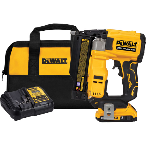 ATOMIC COMPACT SERIES Brushless Cordless 23 Ga. Pin Nailer Kit, 20 V, Lithium-Ion Auto-Cam