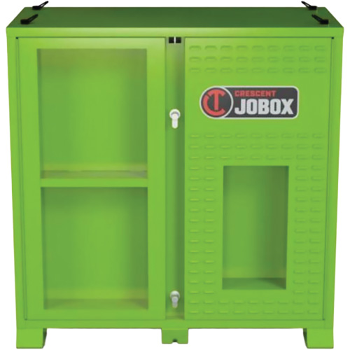 Armoire ventil&eacute;e pour le rangement d'&eacute;PI sur place, Acier, Vert lime haute visibilit&eacute; Auto-Cam