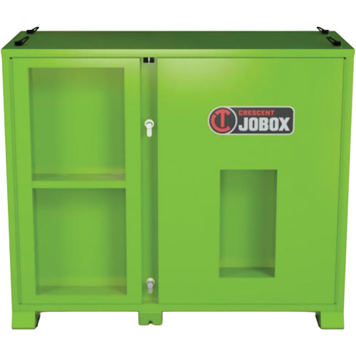 Ventilated Onsite PPE Storage Cabinet, Steel, High-Visibility Lime Green Auto-Cam