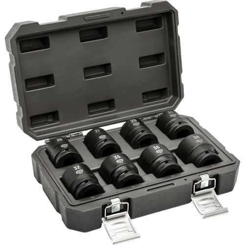 Jeu de douilles m&eacute;triques &agrave; 6 pans, 8 Mcx, Chocs, Prise de 3/4" Auto-Cam