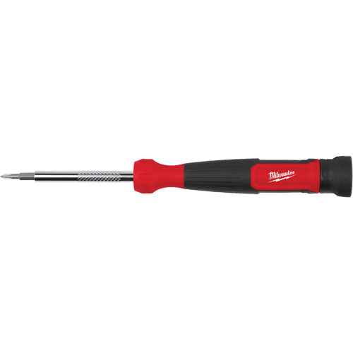4-in-1 Precision 1/4" Drive Multi-Bit Screwdriver, 5-3/4" L, Cushion Grip Handle Auto-Cam