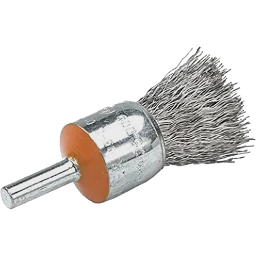 Brosses mont&eacute;es &agrave; fils cr&ecirc;p&eacute;s, 1/2", Fils 0,02", Tige 1/4" Auto-Cam