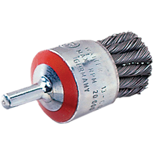 Brosse mont&eacute;e &agrave; fils nou&eacute;s, 1-1/8" dia., dia. Des fils 0,02", Tige 1/4" Auto-Cam