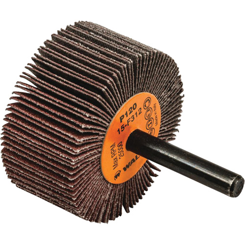 Flap Wheels-Coolcut Flap Wheels, Aluminum Oxide, 120 Grit, 2" x 1" x 1/4" Auto-Cam