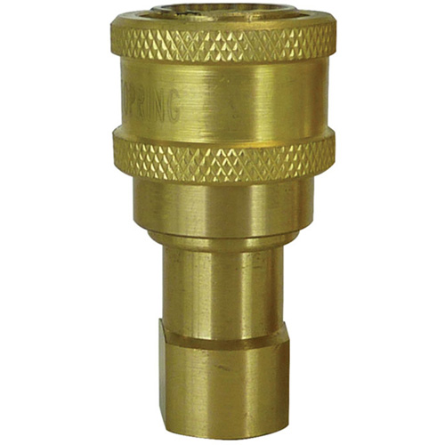 Hydraulic Quick Coupler - Brass Manual Coupler, Brass/Stainless Steel Auto-Cam