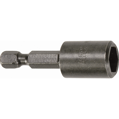 Tourne-&eacute;crou pour vis SAE de feuille m&eacute;tallique, Embout 5/16", Prise 1/4", 1-1/8" lo, Magn&eacute;tique Auto-Cam