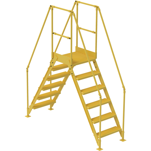 Crossover Ladder, 92" Overall Span, 60" H x 24" D, 24" Step Width Auto-Cam