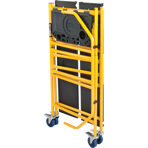 Jobsite Series 4' Safety Rail & Tool Shelf Scaffold Kit, Steel Frame, 49-1/2" D x 57-3/4" H Auto-Cam