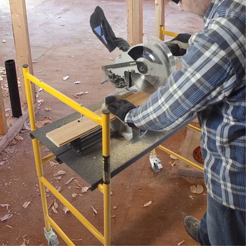 Jobsite Series 4' Basic Mini Scaffold Kit, Steel Frame, 41" D x 45-3/4" H Auto-Cam
