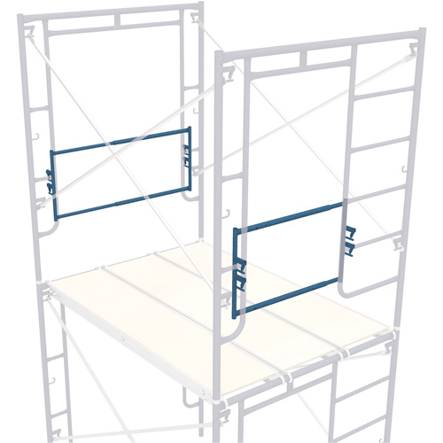Adjustable End-Stop Scaffolding Guardrail, Guard Rail, 21" H Auto-Cam