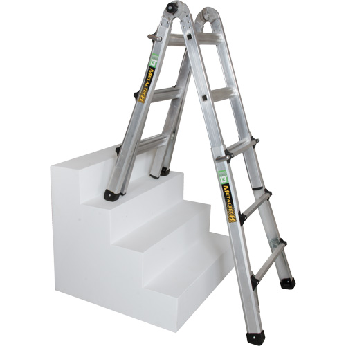 Telescoping Multi-Position Ladder, 2.916' - 9.75', Aluminum, 300 lbs., CSA Grade 1A Auto-Cam