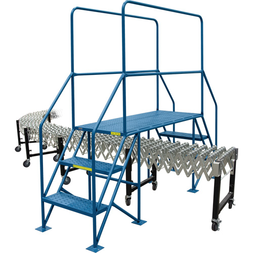 &eacute;chelles de liaison, 35-1/2" Port&eacute;e hors tout, 31-1/2" ha x 22" p, 22" Largeur de la marche Auto-Cam