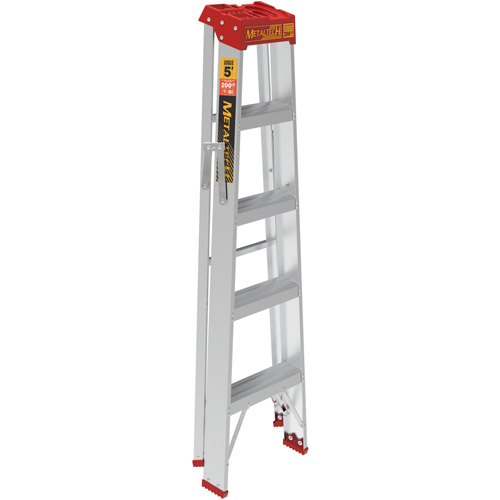 Step Ladder, 5', Aluminum, 200 lbs. Capacity, Type 3 Auto-Cam