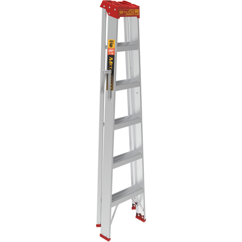 Step Ladder, 6', Aluminum, 200 lbs. Capacity, Type 3 Auto-Cam