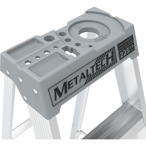 Step Ladder with Paint Tray, 8', Aluminum, 225 lbs. Capacity, Type 2 Auto-Cam