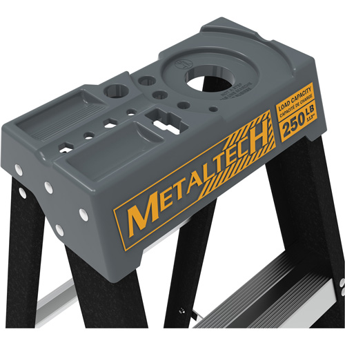 Step Ladder with Paint Tray, 8', Fibreglass, 250 lbs. Capacity, Type 1 Auto-Cam