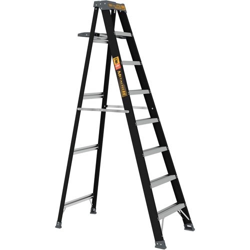 Step Ladder with Paint Tray, 8', Fibreglass, 250 lbs. Capacity, Type 1 Auto-Cam