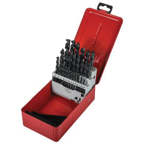 Jobber Drill Bit Set, 29 Pieces, High Speed Steel Auto-Cam
