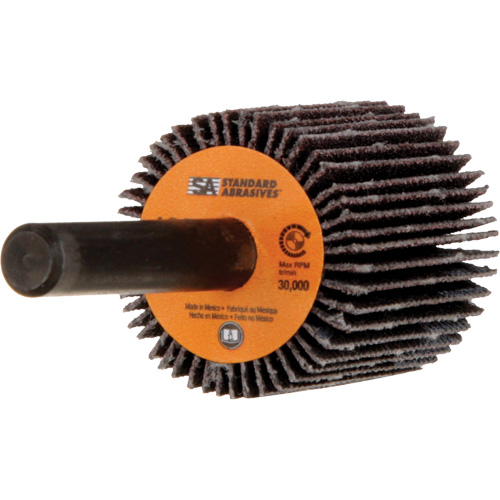 Standard Abrasives Flap Wheel, Aluminum Oxide, 120 Grit, 1" x 1" x 1/4" Auto-Cam