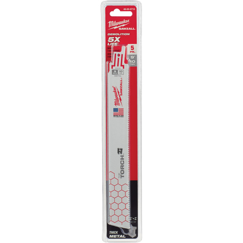The Torch Sawzall&reg; Blades, Bi-Metal, 10 TPI, 9" L x 1" W Auto-Cam