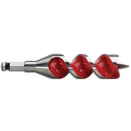 Ship Auger Drill Bit, 1-1/4 Diameter, 4" Flute, 7/16" Hex Shank Auto-Cam