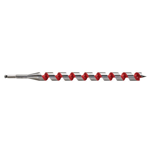 Ship Auger Drill Bit, 1-1/8" Diameter, 15" Flute, 7/16" Hex Shank Auto-Cam