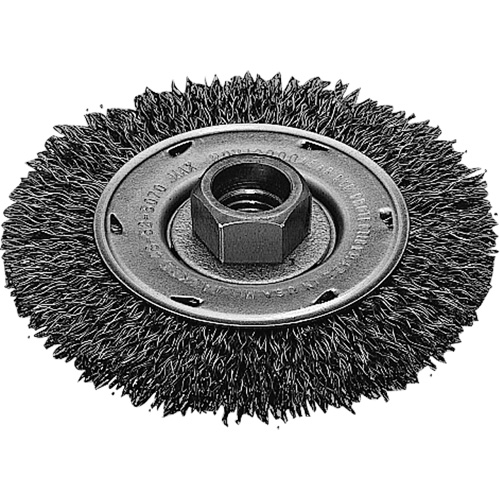 Disque m&eacute;tallique &agrave; fils torsad&eacute;s, Dia. 4", Fils 0,02", Arbre 5/8"-11, Acier inoxydable Auto-Cam