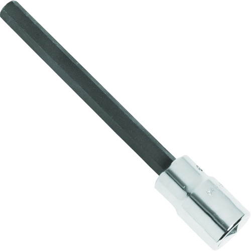 Extra-Long Bit Socket, Hex, 1/4" x 4-5/8" L, 1/2" Square Drive Drive Auto-Cam