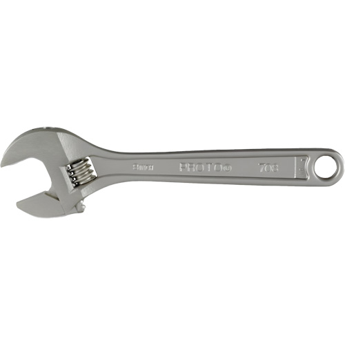 Adjustable Wrench With CLIK-STOP&reg;, 8" L, Plain Auto-Cam