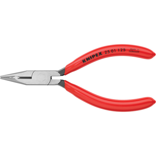 Long Nose Pliers with Cutter, 5" L Auto-Cam