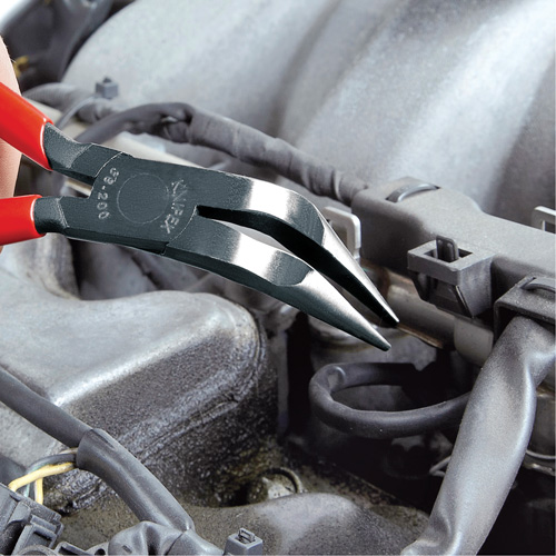 8" Long Nose 70° Angled Pliers without Cutter Auto-Cam