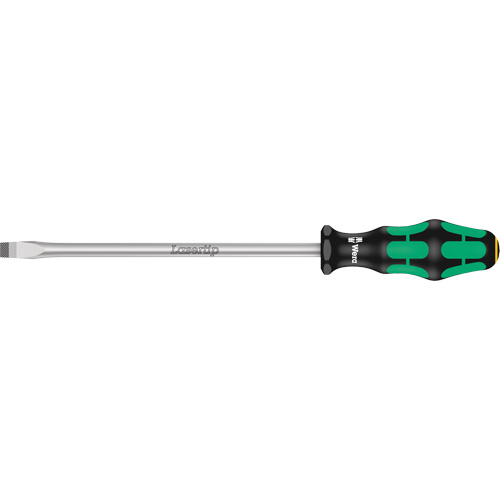 Tapered Slotted Screwdriver, 3/8", 12" L, Plastic Handle Auto-Cam