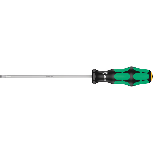 Slotted Screwdriver, 4 mm Tip, Round, 9-3/4" L, Plastic Handle Auto-Cam
