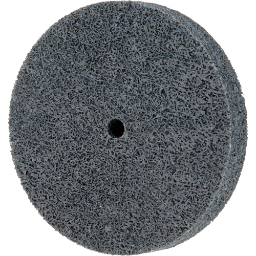 Meule homog&egrave;ne &agrave; faible densit&eacute; de s&eacute;rie 500 Standard Abrasives, 3" x 1/2", Arbre de 1/4", Grain de Fin, Carbure de silicium Auto-Cam