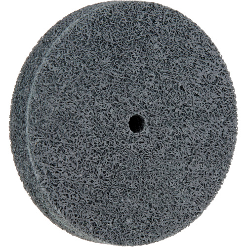 Meule homog&egrave;ne &agrave; faible densit&eacute; de s&eacute;rie 500 Standard Abrasives, 3" x 1/2", Arbre de 1/4", Grain de Fin, Carbure de silicium Auto-Cam