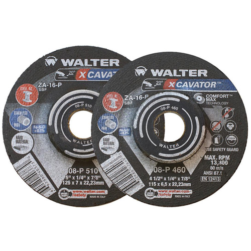 XCAVATOR Grinding Wheel, 9" x 1/4", 7/8" Arbor, Zirconium, Type 27 Auto-Cam