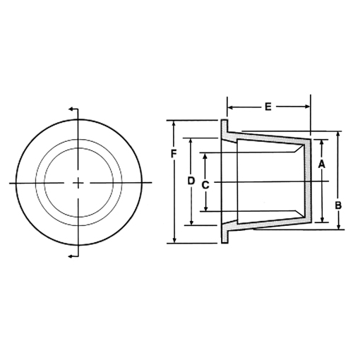Plastic End Cap, 1/2" Dia. Auto-Cam