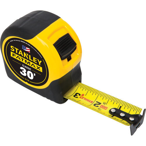 Ruban &agrave; mesurer classique FatMax, 1-1/4" x 30', Marques de goujon Imp&eacute;rial Auto-Cam