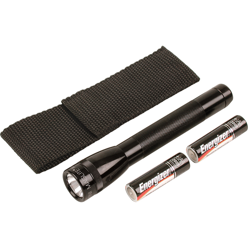 Mini&reg; Flashlights, Incandescent, 14 Lumens, AA Batteries Auto-Cam