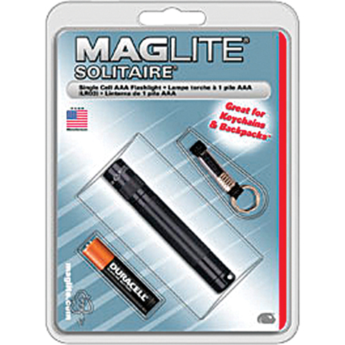 Solitaire&reg; Flashlights, Incandescent, 2 Lumens, AAA Batteries Auto-Cam