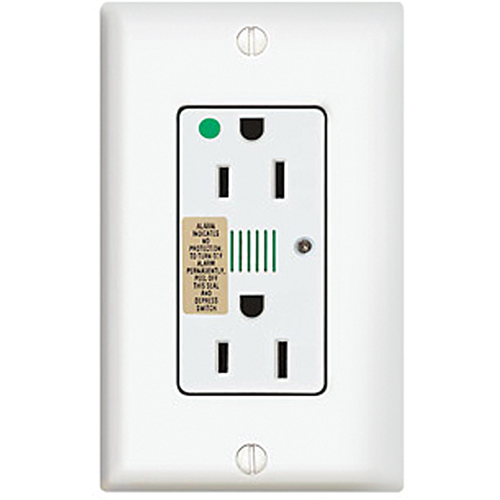PRISE,QUAL.HOPITAL,SURTENSION 15A120V CA BLANC Auto-Cam