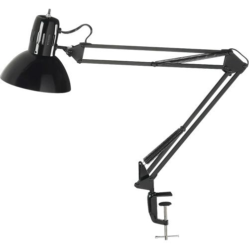 Lampes de bureau &agrave; pince - Bras flexible, 100 W, Incandescente, Pinces serre-joints, Noir Auto-Cam