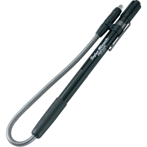 Stylus&reg; Penlight, LED, 11 Lumens, Aluminum Body, AAAA Batteries, Included Auto-Cam