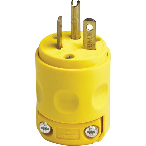 Grounding Plug, Plastic, 20 A, 250 V Auto-Cam